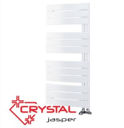 Алуминиева лира за баня Crystal JASPER, 500 W, 1080×550 mm, бяла