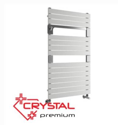 Алуминиева лира за баня Crystal PREMIUM, 510 W, 952×550 mm, бяла