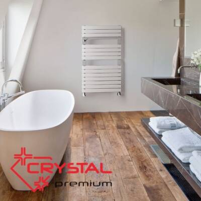 Алуминиева лира за баня Crystal PREMIUM, 510 W, 952×550 mm, бяла - Image 2