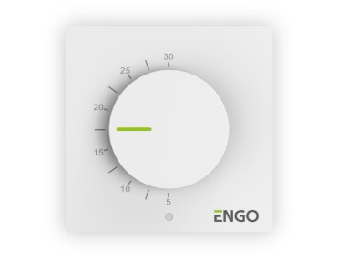Жичен термостат ESIMPLE230W ENGO - бял.