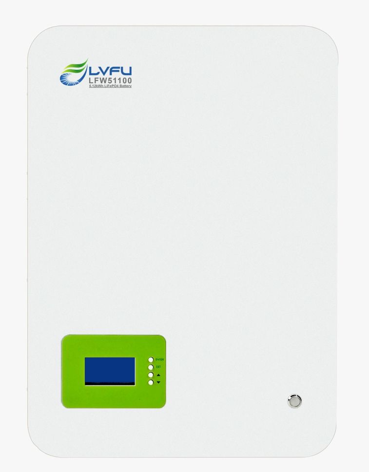 Соларна батерия 5.12kWh LiFePO4  LVFU 51.2V 100Ah 6000 цикъла - стенен монтаж.