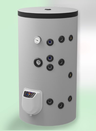 Комбиниран бойлер за подов монтаж 150 литра 2 серпентини, ел. управление емайлиран водосъдържател, 3 kW