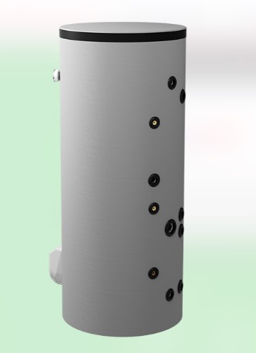 Комбиниран бойлер за подов монтаж 300 литра, 2 двойни серпентини, емайлиран водосъдържател, 0 kW