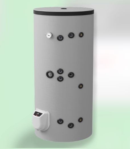 Комбиниран бойлер за подов монтаж 300 литра, 2 серпентини, неръждаем водосъдържател, 0 kW