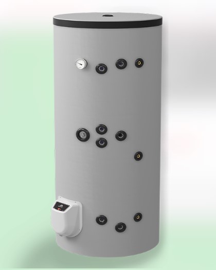 Комбиниран бойлер за подов монтаж 300 литра, 2 серпентини, емайлиран водосъдържател, 0kW