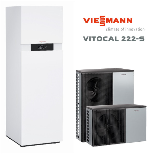 Viessmann, термопомпа Vitocal 222-S,AWBT-AC 221.C13, 14.2/9.5kW от./охл., 400V